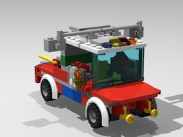 Набор LEGO MOC-9733 Chief&#39;s fire truck