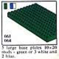 Набор LEGO 061 5 больших базовых пластин - зеленые