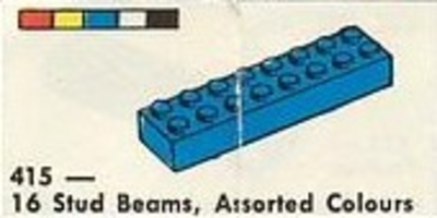 Набор LEGO 415-2 Бимы, длина 16, разных цветов