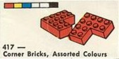 Набор LEGO 417-2 Угловые кирпичики, разных цветов