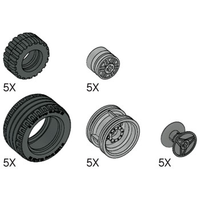 Набор LEGO 5003191 Simple and Motorized Mechanisms Tires and Hubs