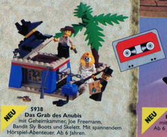 Набор LEGO 5938-2 Засада в оазисе (сокровища Анубиса), немецкое издание с аудиокассетой