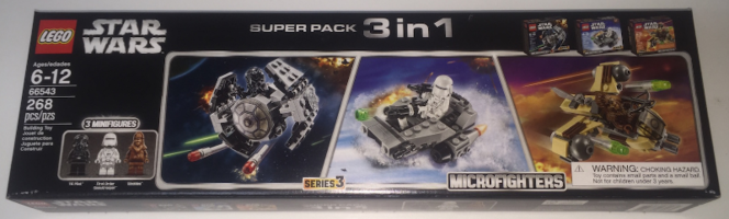 Набор LEGO 66543 Звездные войны - Микроистребители Суперпак 3 в 1 (75126, 75128, 75129)