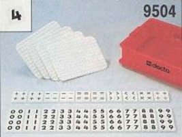 Набор LEGO 9504 Duplo Numbers 80 numbers, 40 symbols, 4 baseplates in a solid storage bin