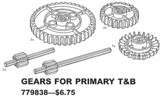 Набор LEGO 9838 Gears For Primary Simple Machines